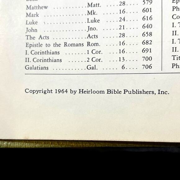 VTG Heirloom Holy Bible Large Authorized or King James Red Letter Edition 1964 - Picture 7 of 16